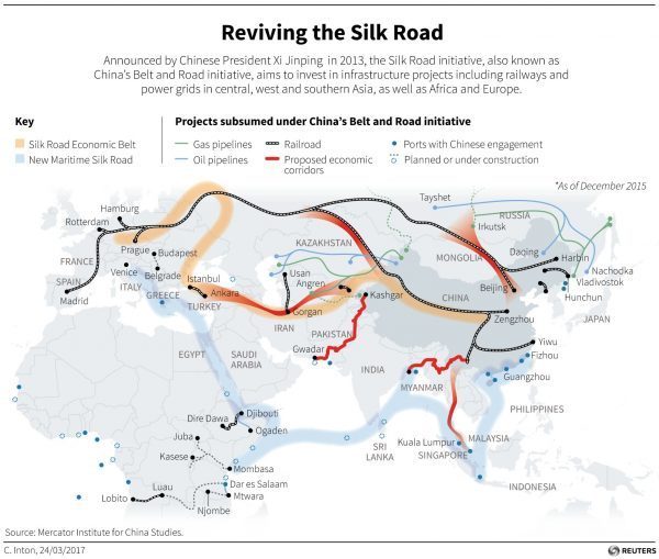 The trains and sea ports of One Belt, One Road, China's new Silk Road