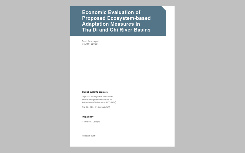The Economic Evaluation of Proposed EbA Measures in Tha Di and Chi River Basins