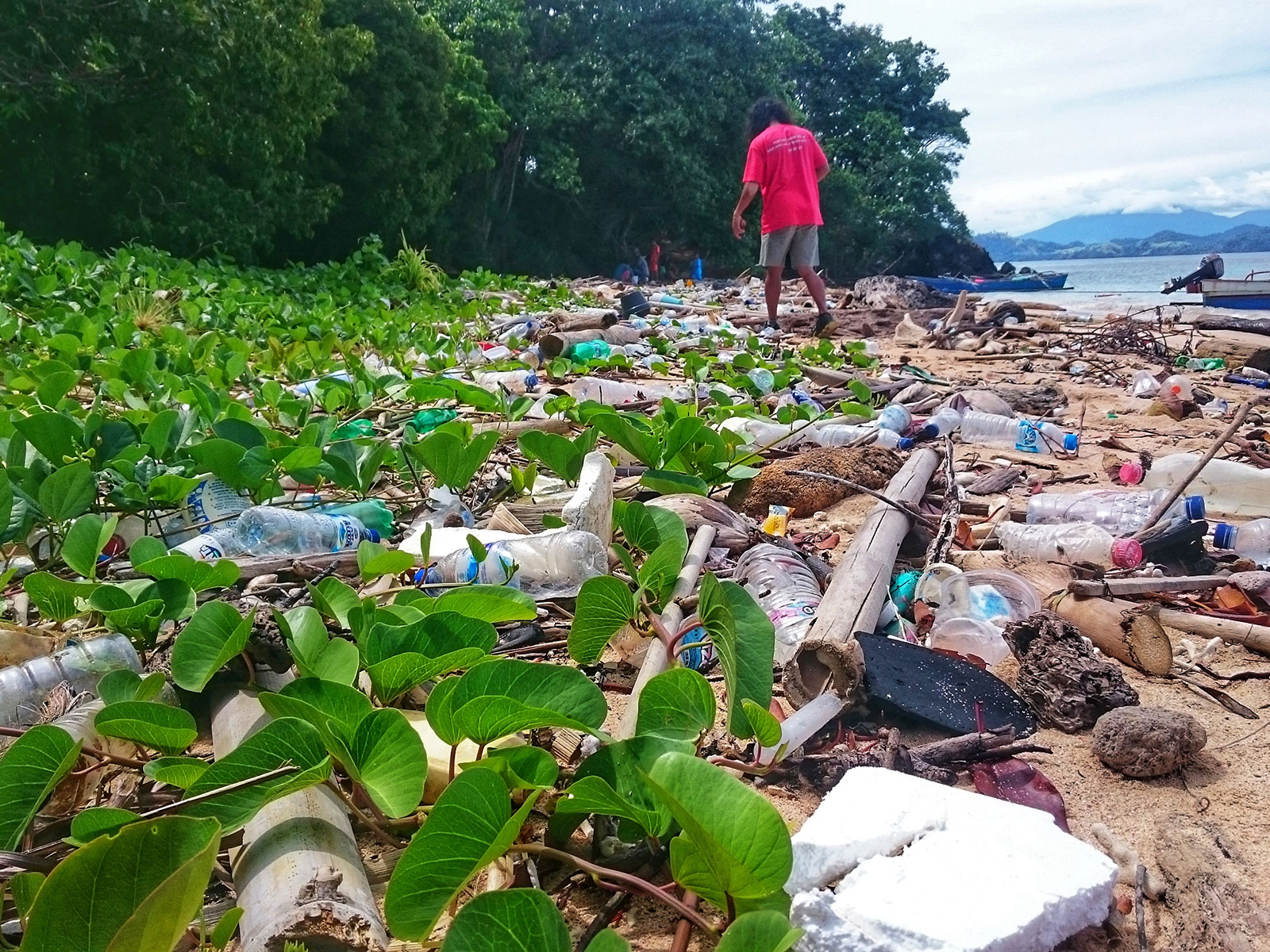 Plastic pollution in Bangka Island, Manado, North Sulawesi. Copyright: Julia Giebel