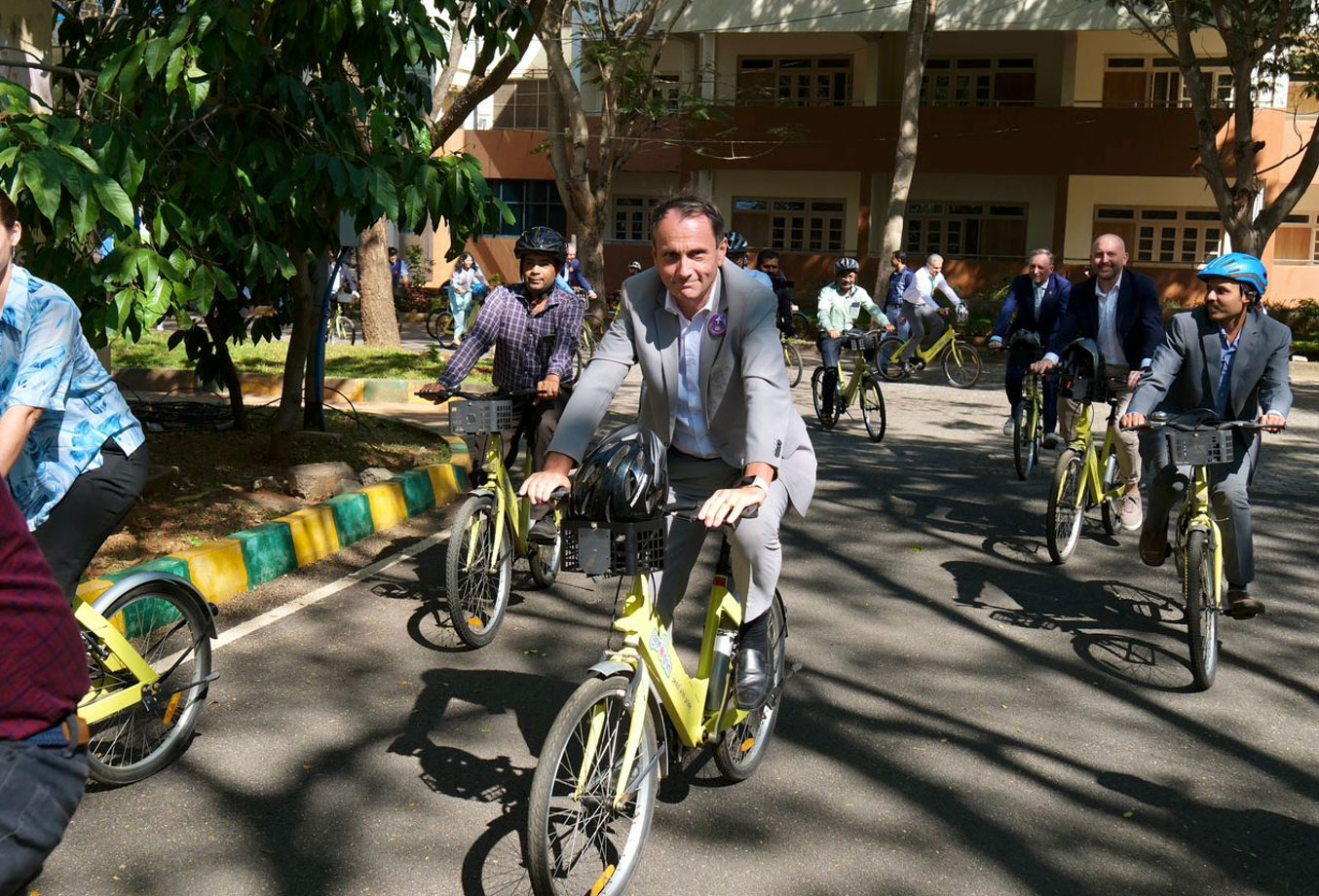 Cycling activity as part of the workshop [GIZ]
