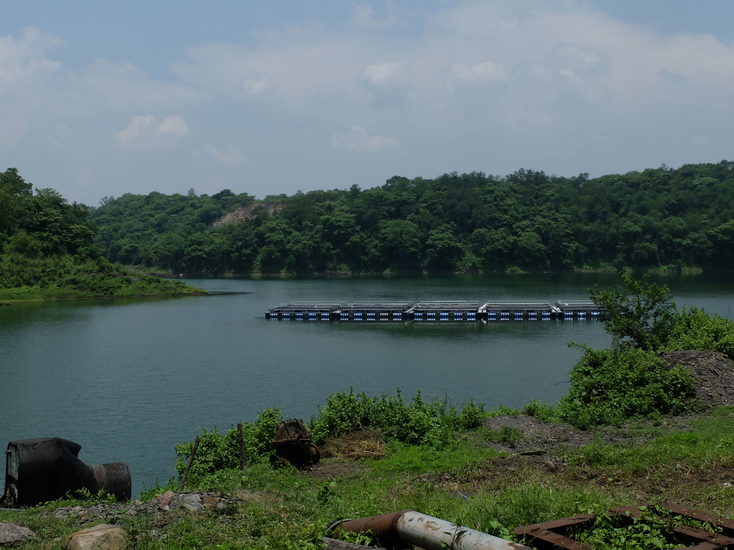 Pisciculture in a former coal mines water body in Jharkhand; Copyright: GIZ / Anneli Stutz 2022
