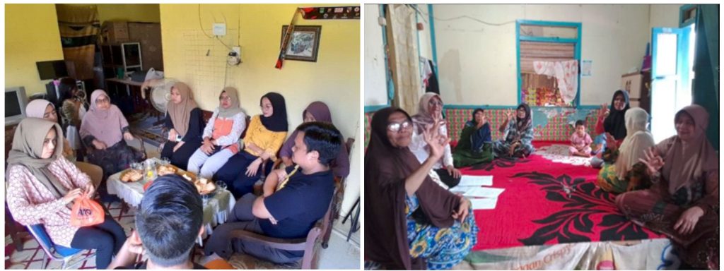Female Community Facilitators in Jambi and Bogor Regency having a weekly update community meeting on their progress and problems facilitated by Experts from NGOs.: Photo credit: ERiC-DKTI Project