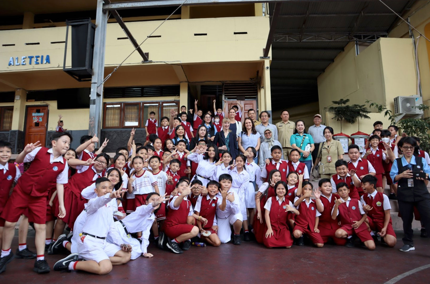 German Ambassador to Indonesia, ASEAN & Timor-Leste, Ina Lepel’s visit to the Eben Heizer school in Manado